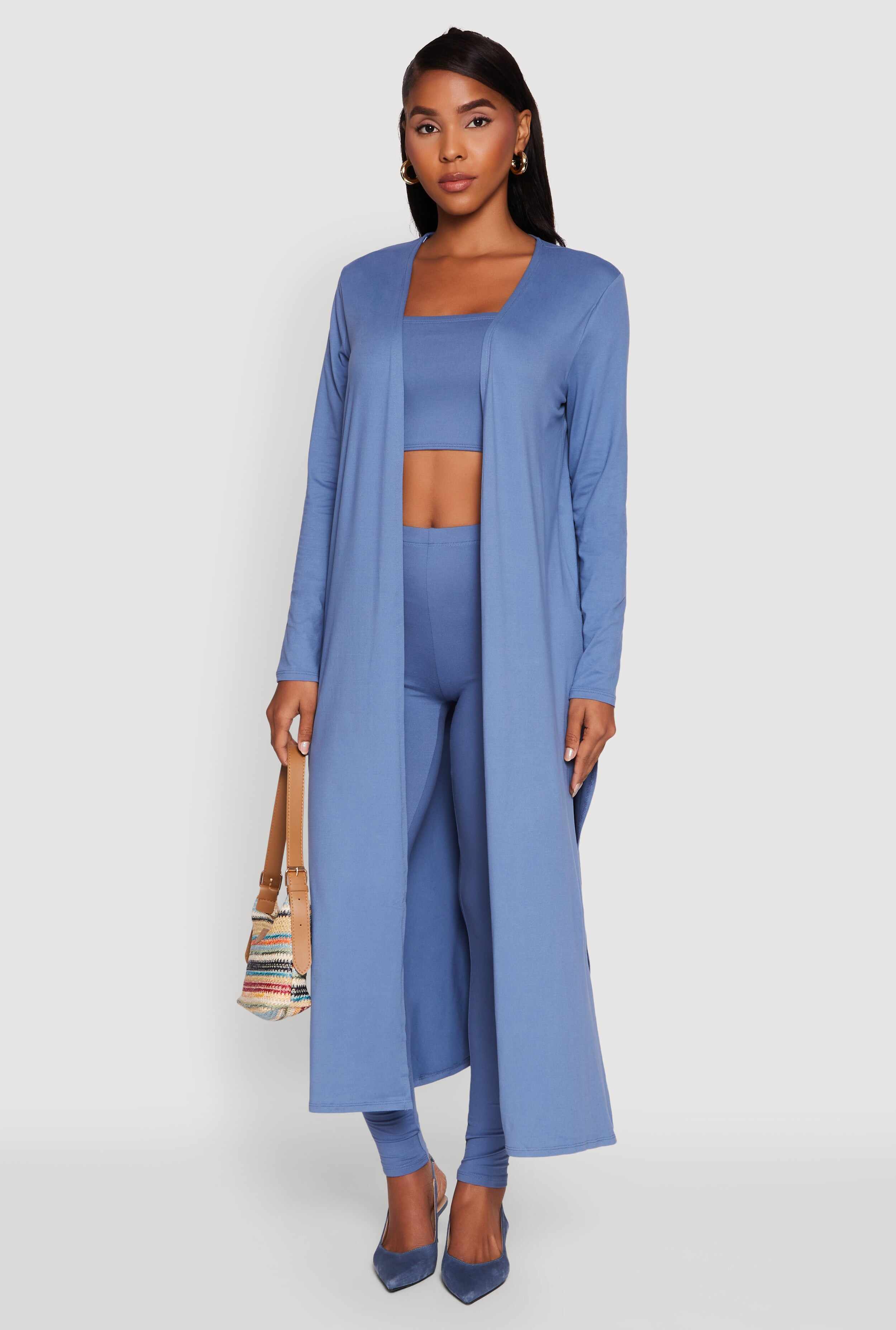Long Sleeve Side Slit Maxi Duster