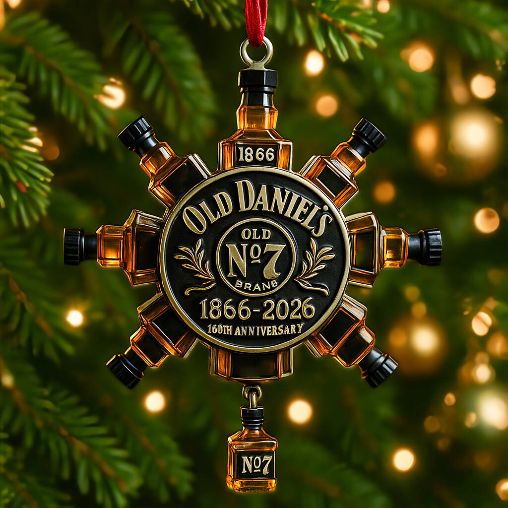 Old Daniel's Old No.7 160th Anniversary Snowflake Ornament