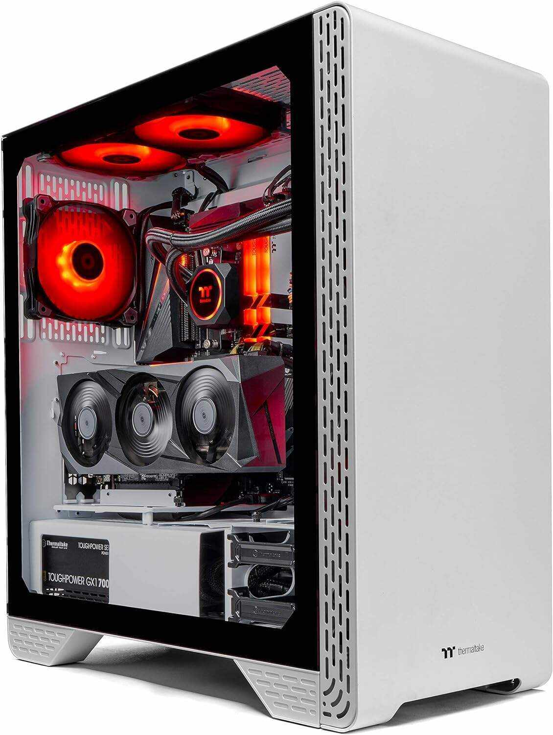 Thermaltake Frostbite 380 Gaming Desktop (AMD RyzenTM 7 5800X 8-core, ToughRam RGB DDR4 3600Mhz 32GB Memory, NVIDIA® GeForce RTXTM 3080, 1TB NVMe M.2, Win10 Home) D3FB-B550-380-LCS