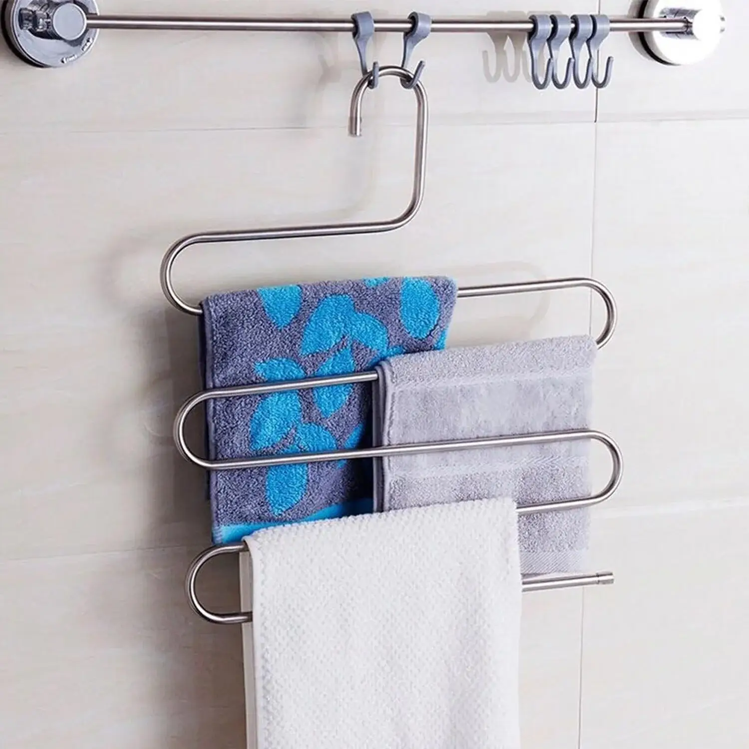 5-Layer S-Shape Hanger for Pants and Scarves Closet Space Saver