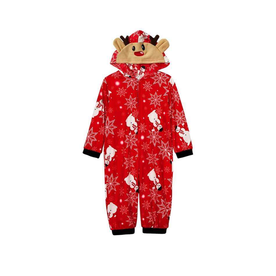 Christmas Cartoon Printed Onesie Family Pajamas Set