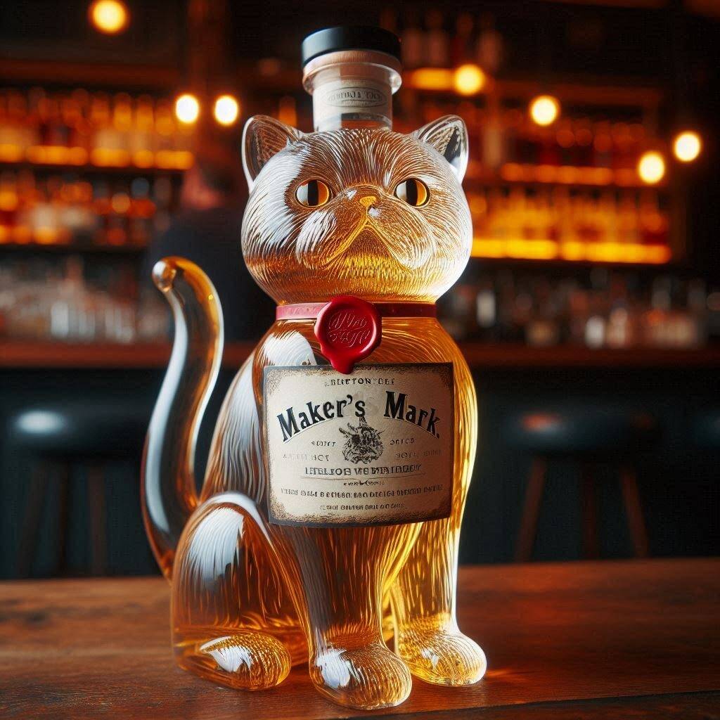 Exotic Shorthair Whiskey Bottle