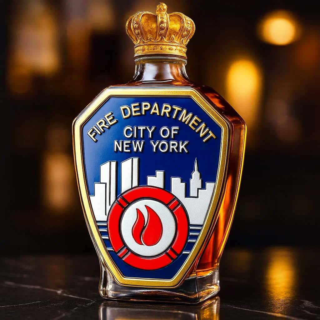 Fire Department of New York 160th Anniversary Whiskey Bottle