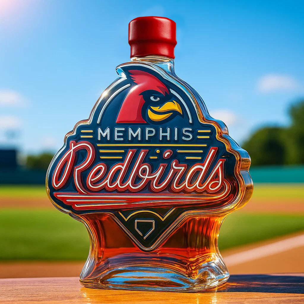 Memphis Redbirds Whiskey Bottle