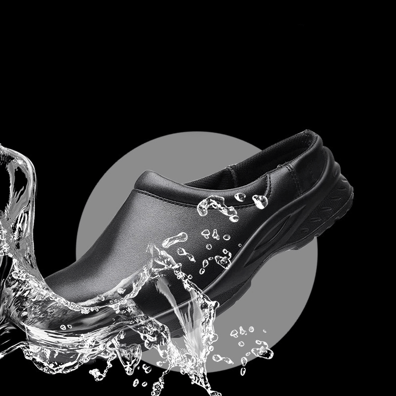 Summer style: Men's safety shoes with rubber soles, providing protection against falls, anti-slip, water-resistant, oil-resistant, and lightweight.