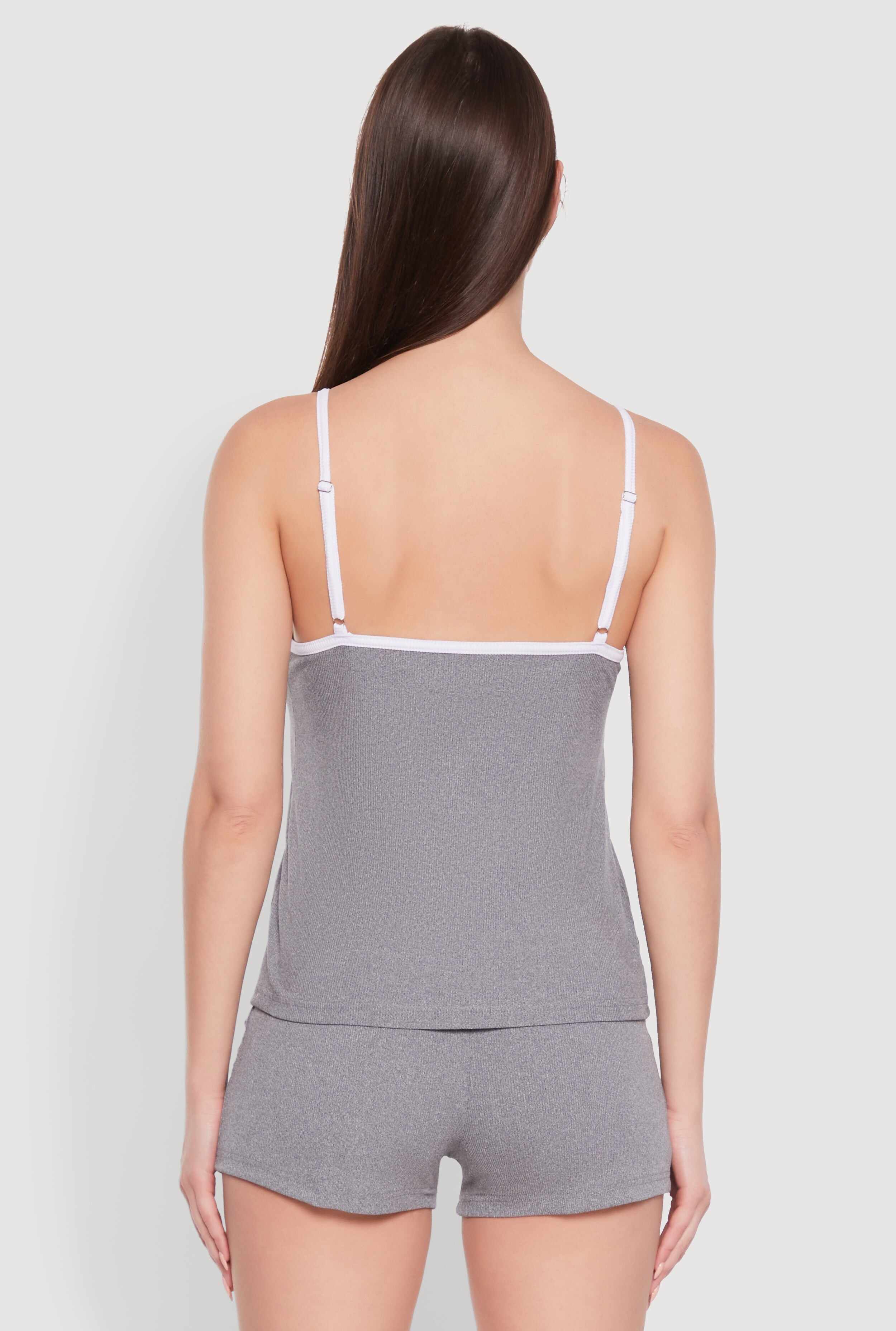 Bow Keyhole Pajama Cami and Shorts