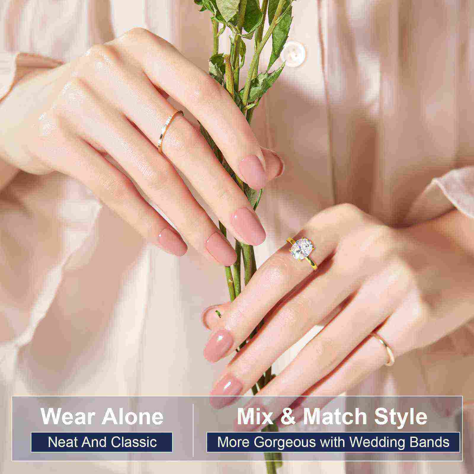 Test(Valentine's Gift) S925 Oval Cut Moissanite Engagement Ring For Her