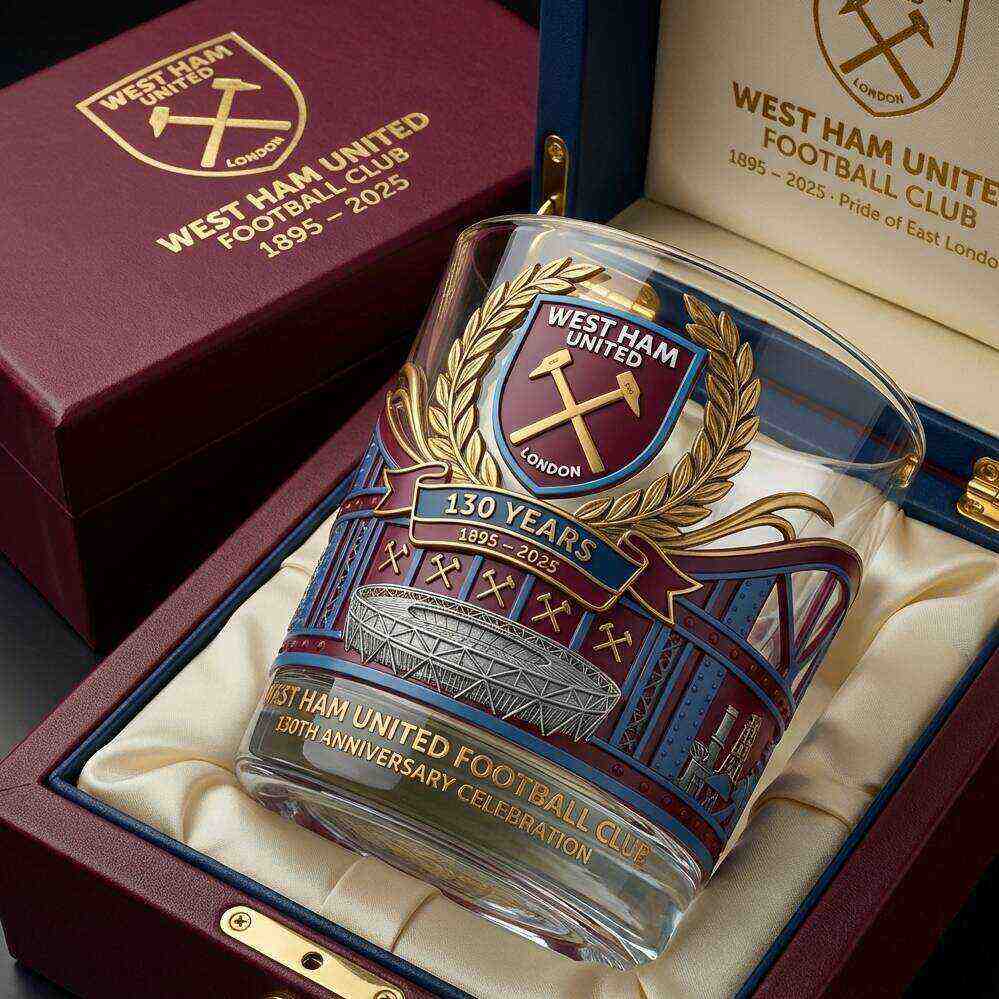 West Ham United 130th Anniversary Glass