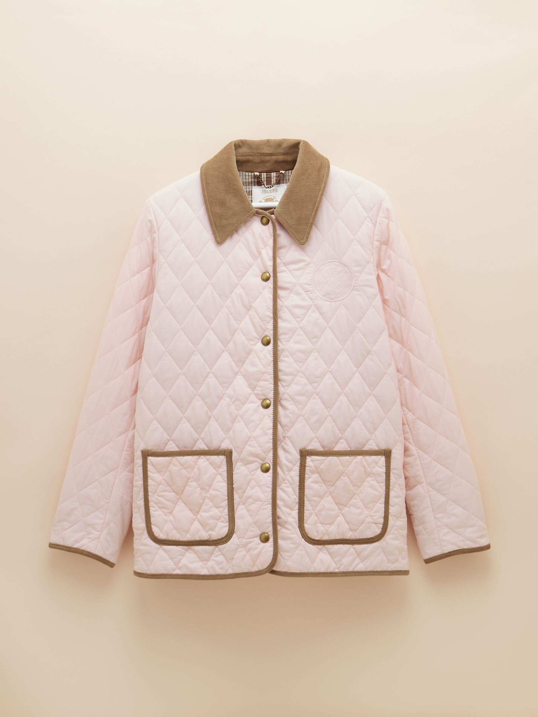 Quinn Pink Showerproof Diamond Quilted Coat