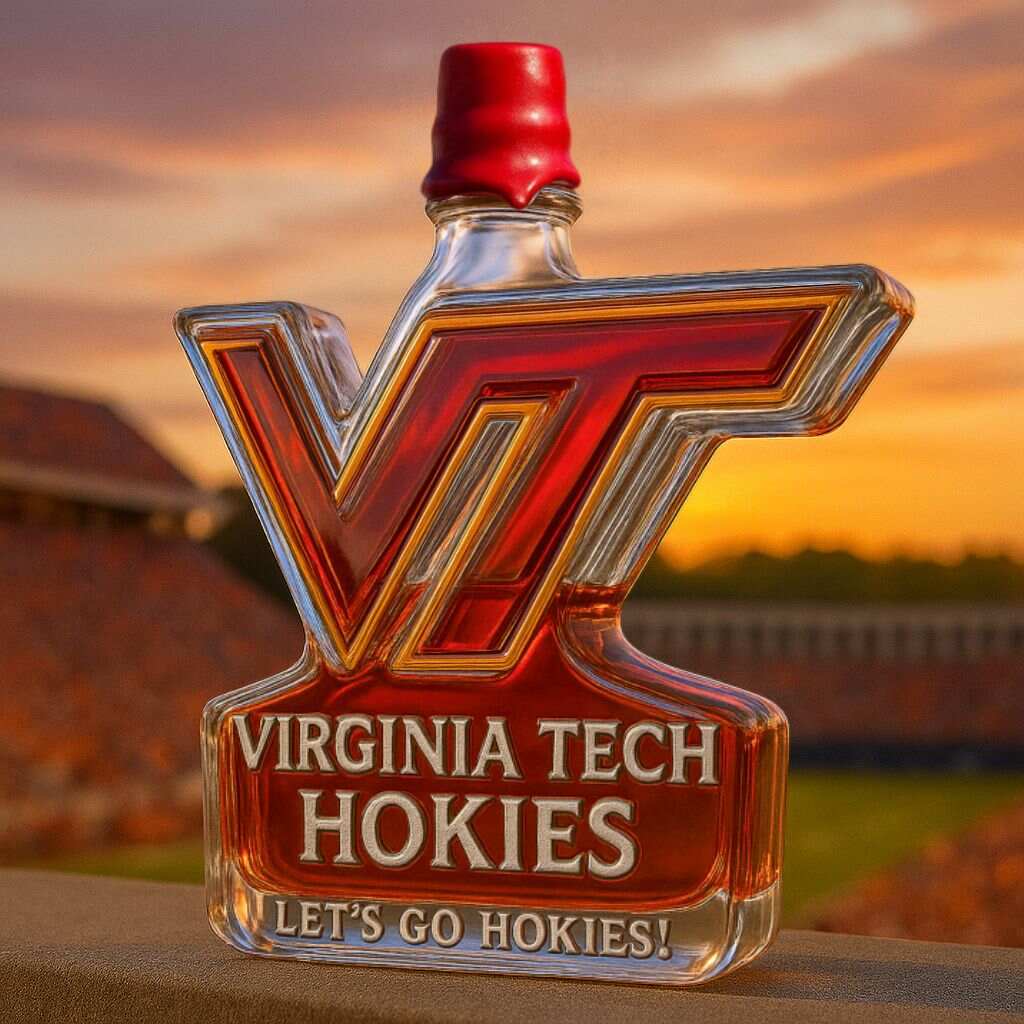 Virginia Tech Hokies Whiskey Bottle