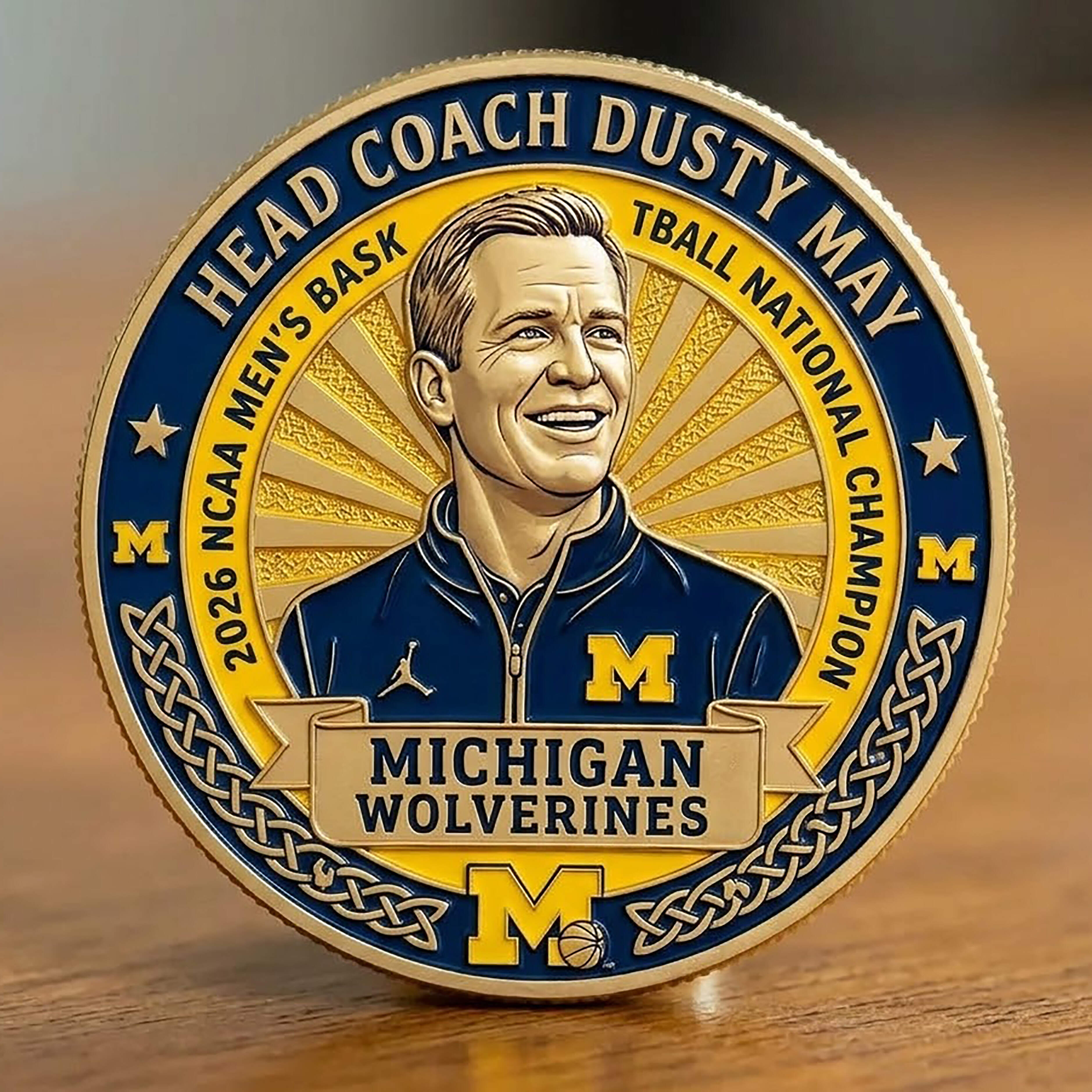 Michigan Wolverines Coach Dusty May Championship Coin