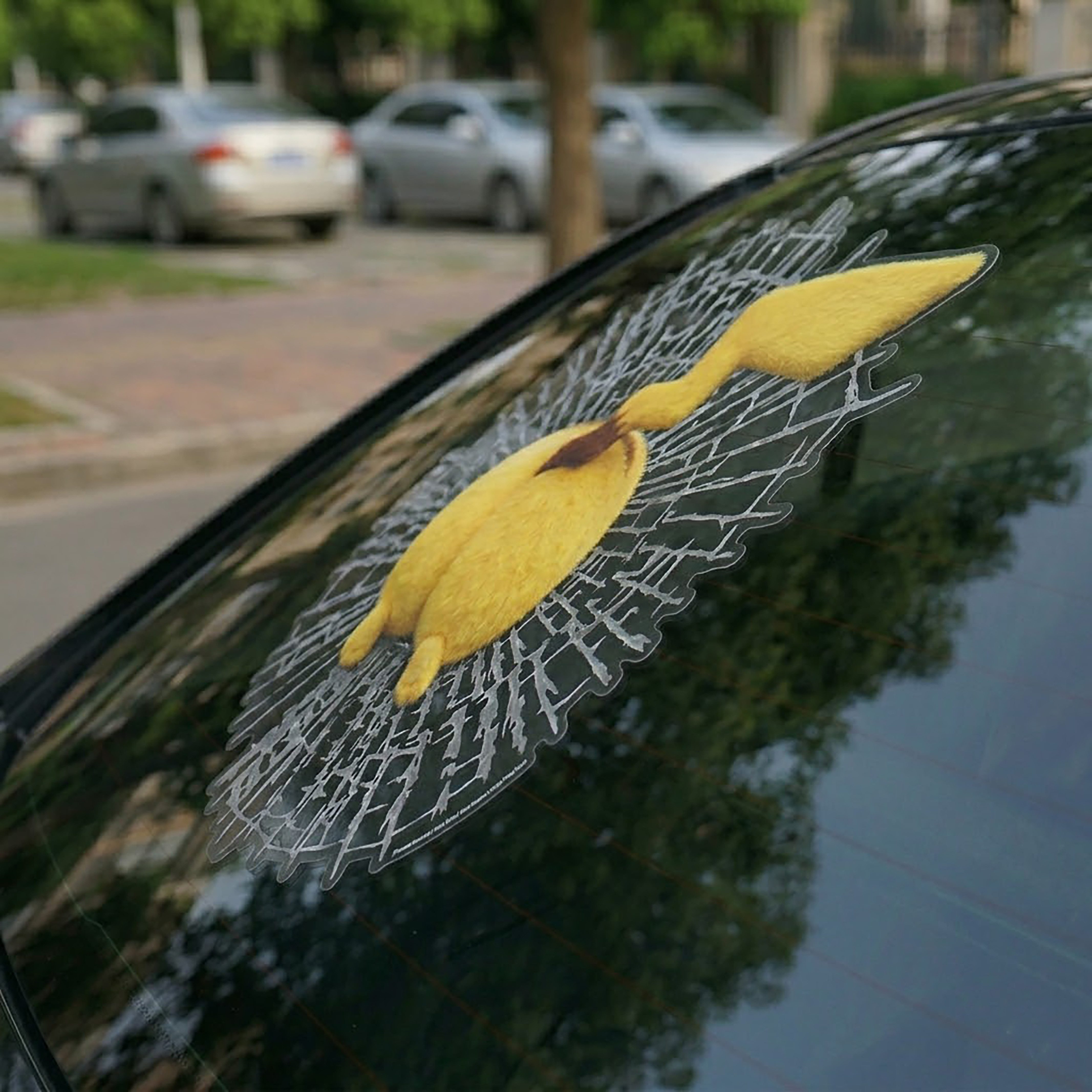 ⚡ Pikachu Butt 3D Glass Break Car Sticker