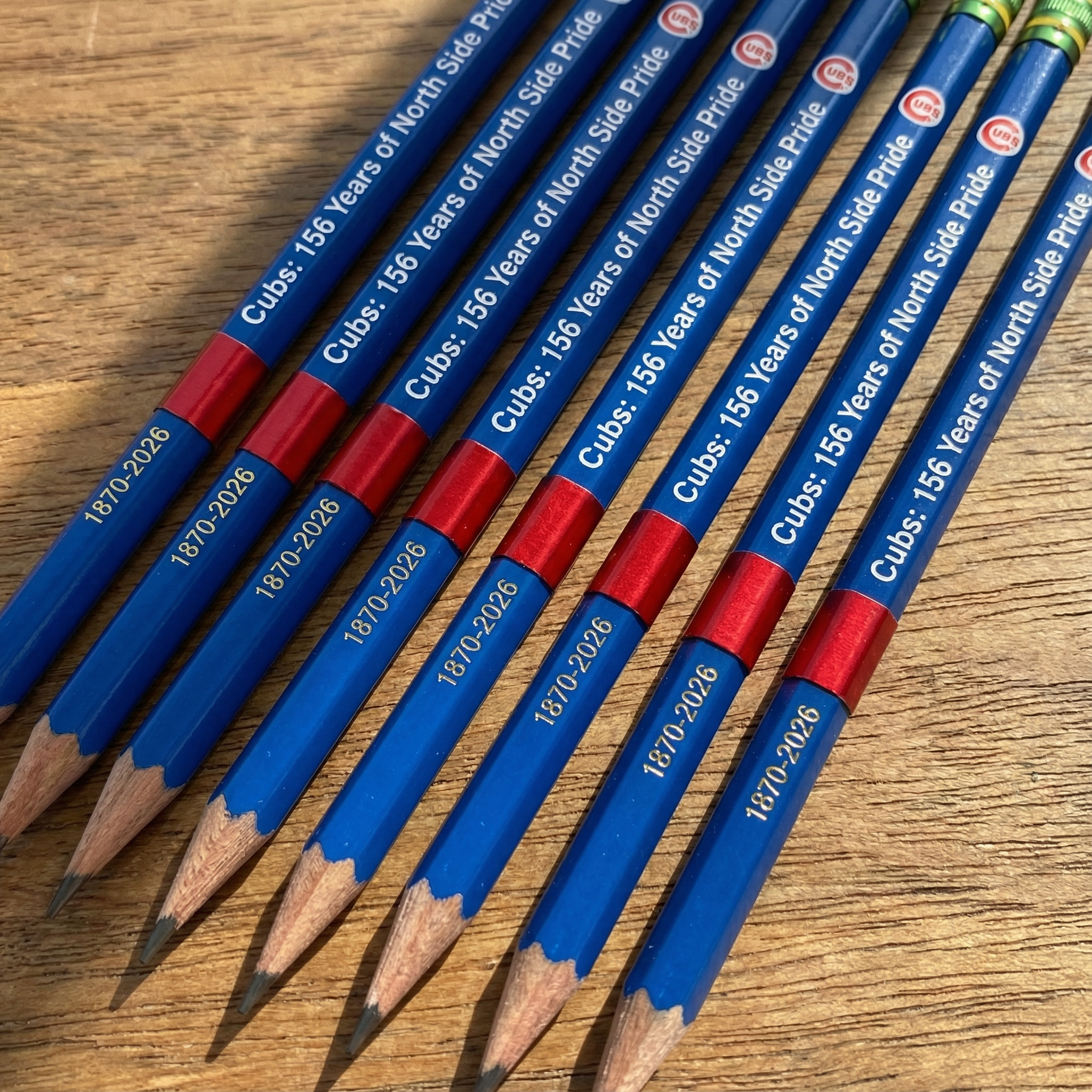 Chicago Cubs 156th Anniversary Commemorative Ticonderoga Wood-Cased Pencils
