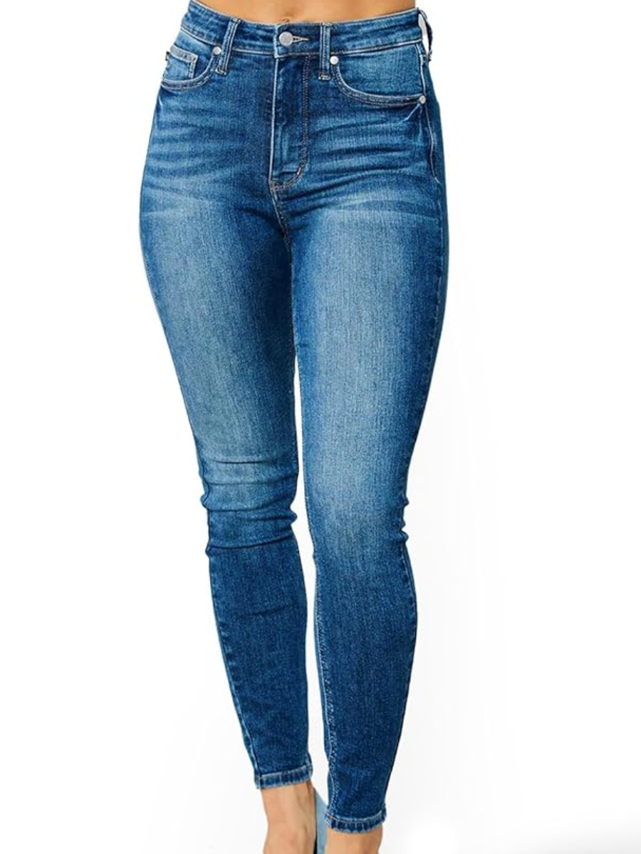 Christmas Tummy Control Classic Skinny Jeans- Final Sale