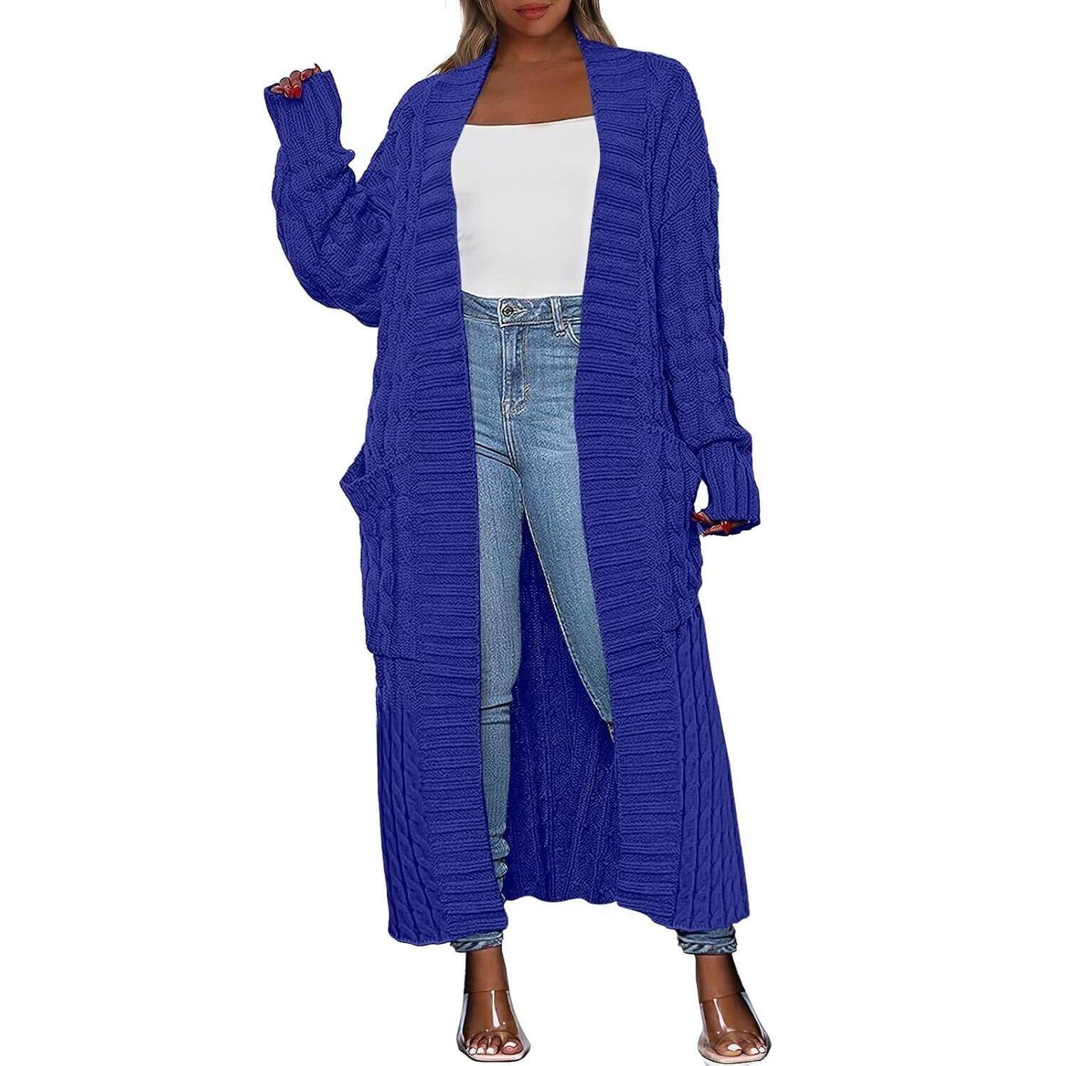 🔥 Last Day For Clearance !-Women's Long Cardigan 2026 Oversized Coat Long Sleeve Open Cardigan Knitted Extra