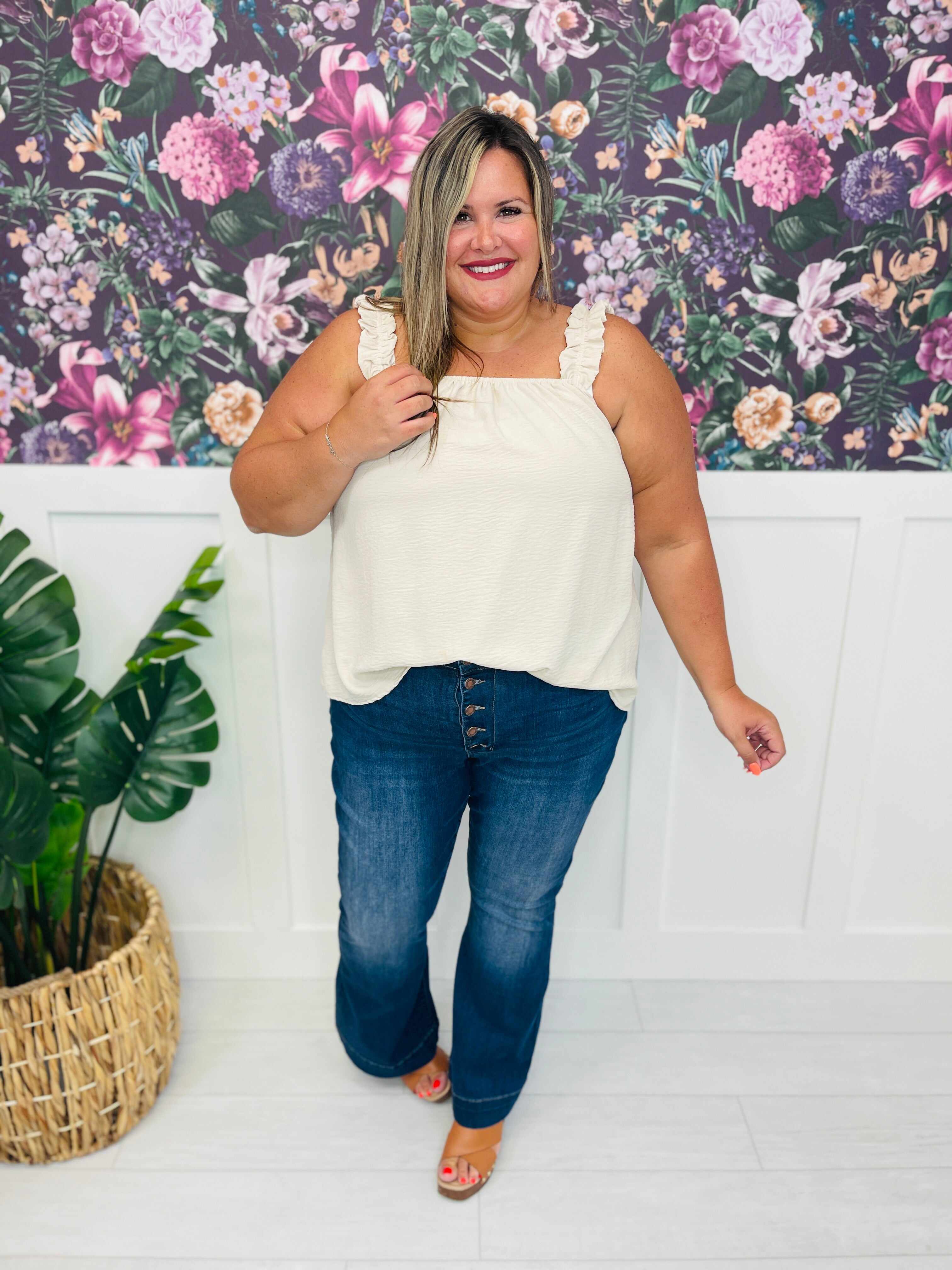 REG/CURVY Flare Affair Button Fly Trouser Flare