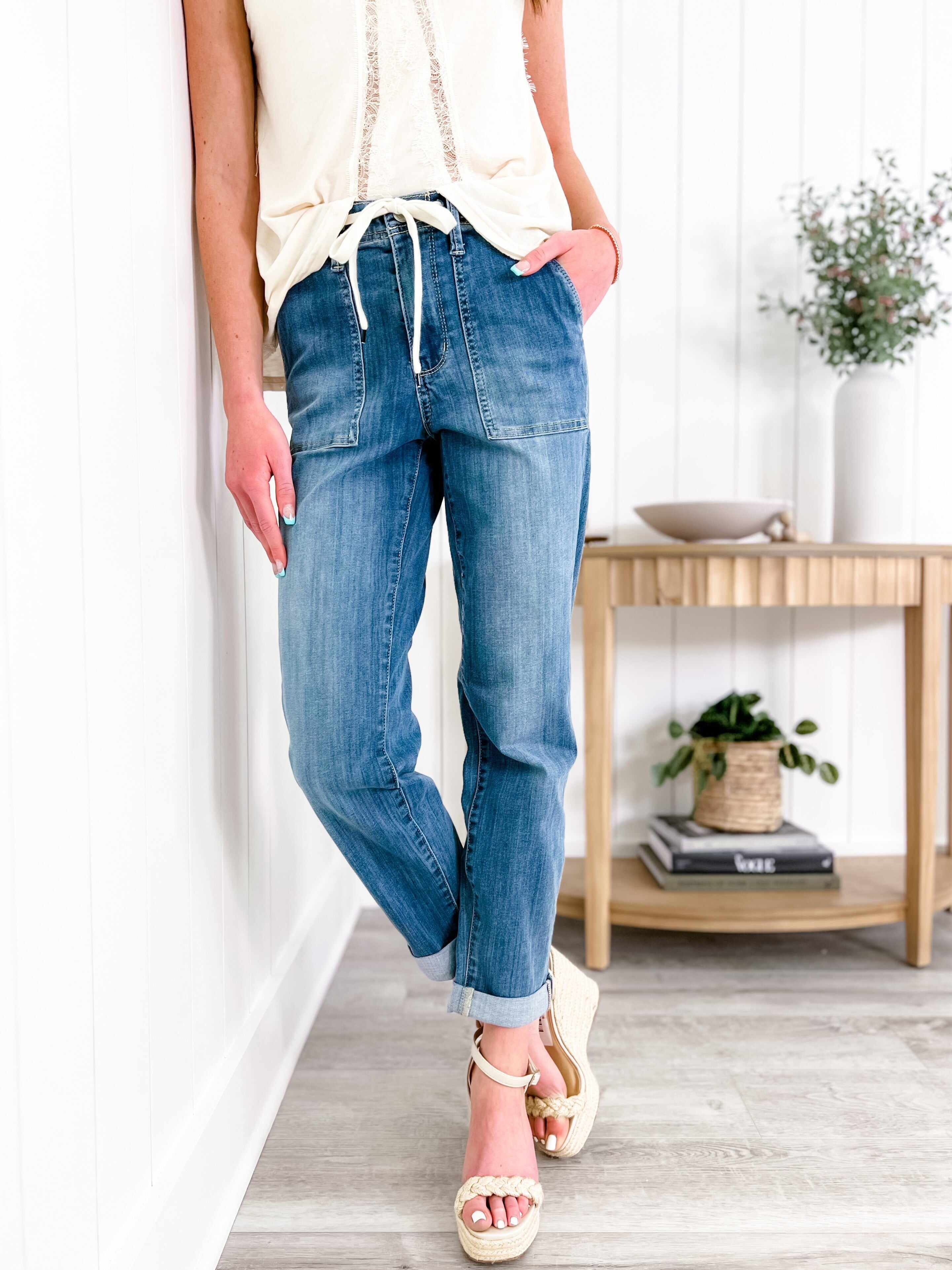 Airplane Mode Medium Wash Pull On Joggers