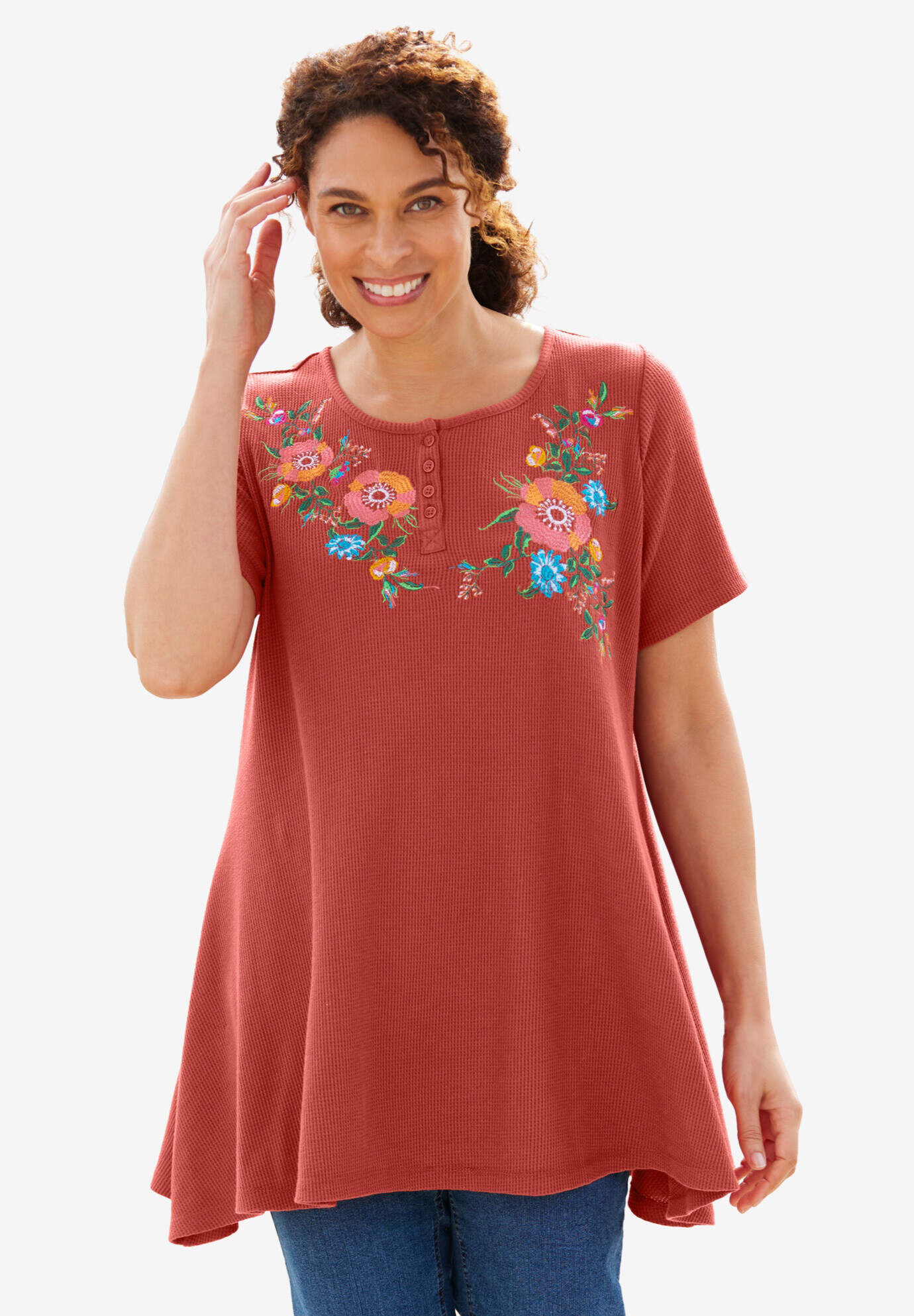 Embroidered Thermal Tunic