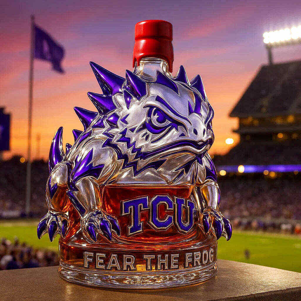 TCU Horned Frogs Limited Edition Whiskey Bottle