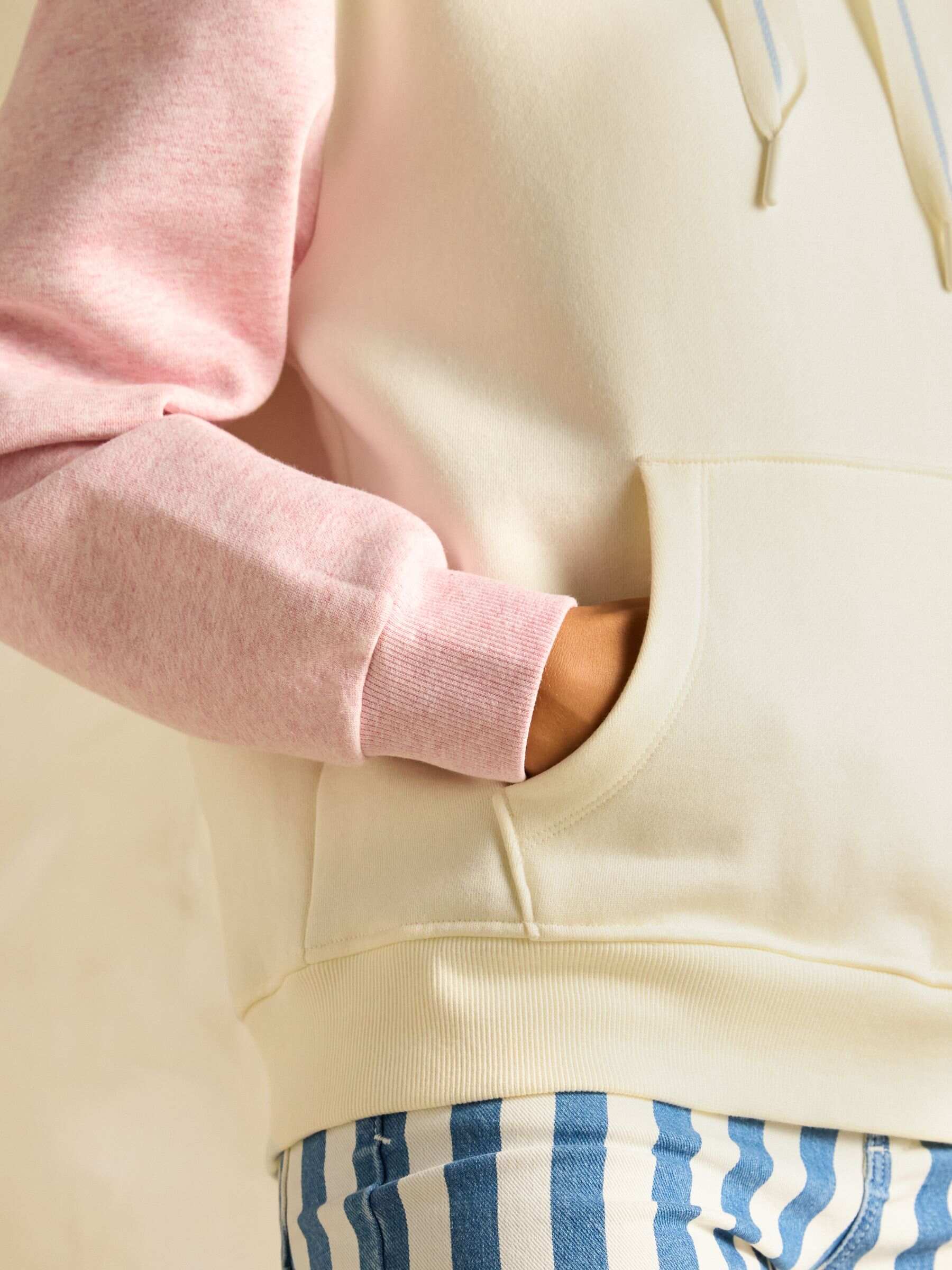 Milbourne Colour Block Marl Cotton Rich Hoodie
