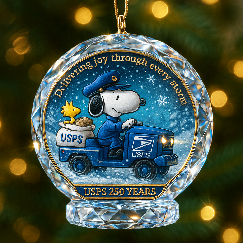 SNP × USPS 250th Anniversary Crystal Ornament