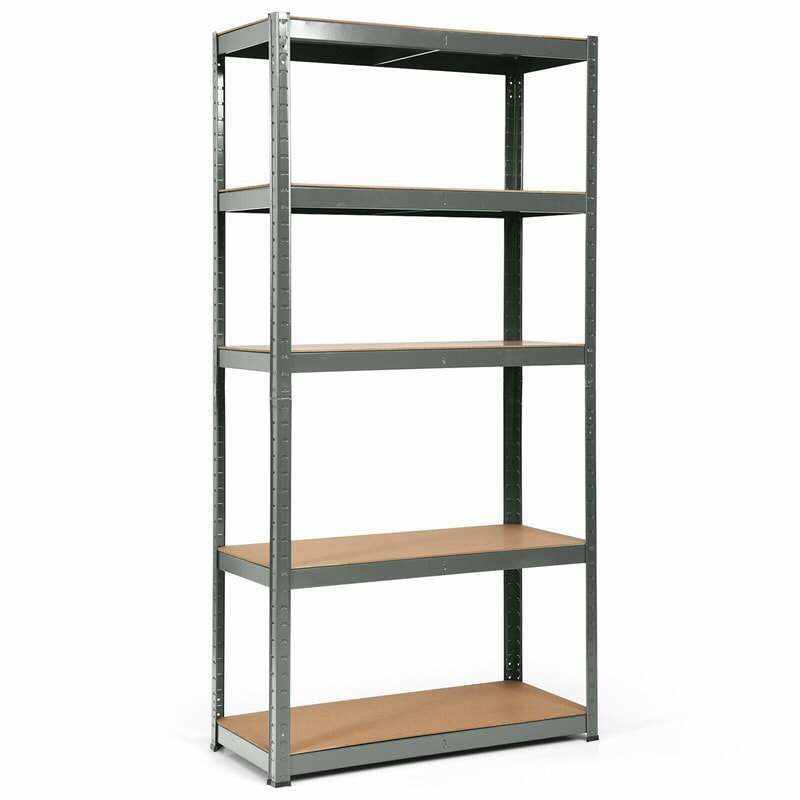 72 Inch 5-Shelf Steel Garage Storage Rack Display Stand with Adjustable Shelves