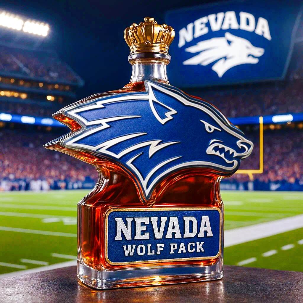 Nevada Wolf Pack Whiskey Bottle