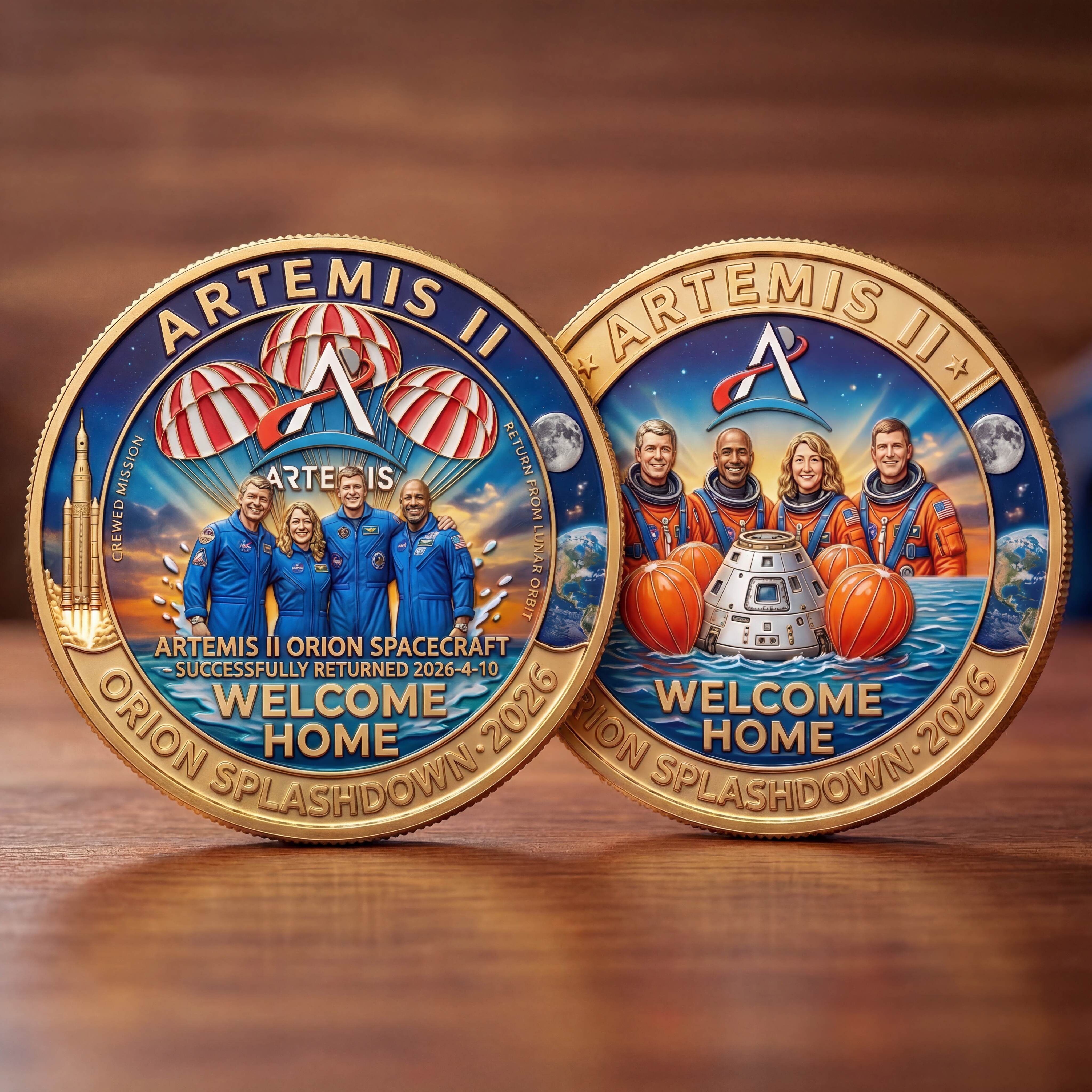 Artemis II Orion Successful Splashdown Welcome Home Official COIN