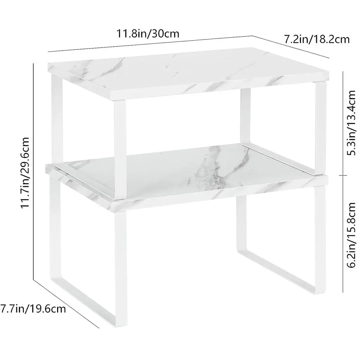 Stackable Kitchen Cabinet Shelves Organizer