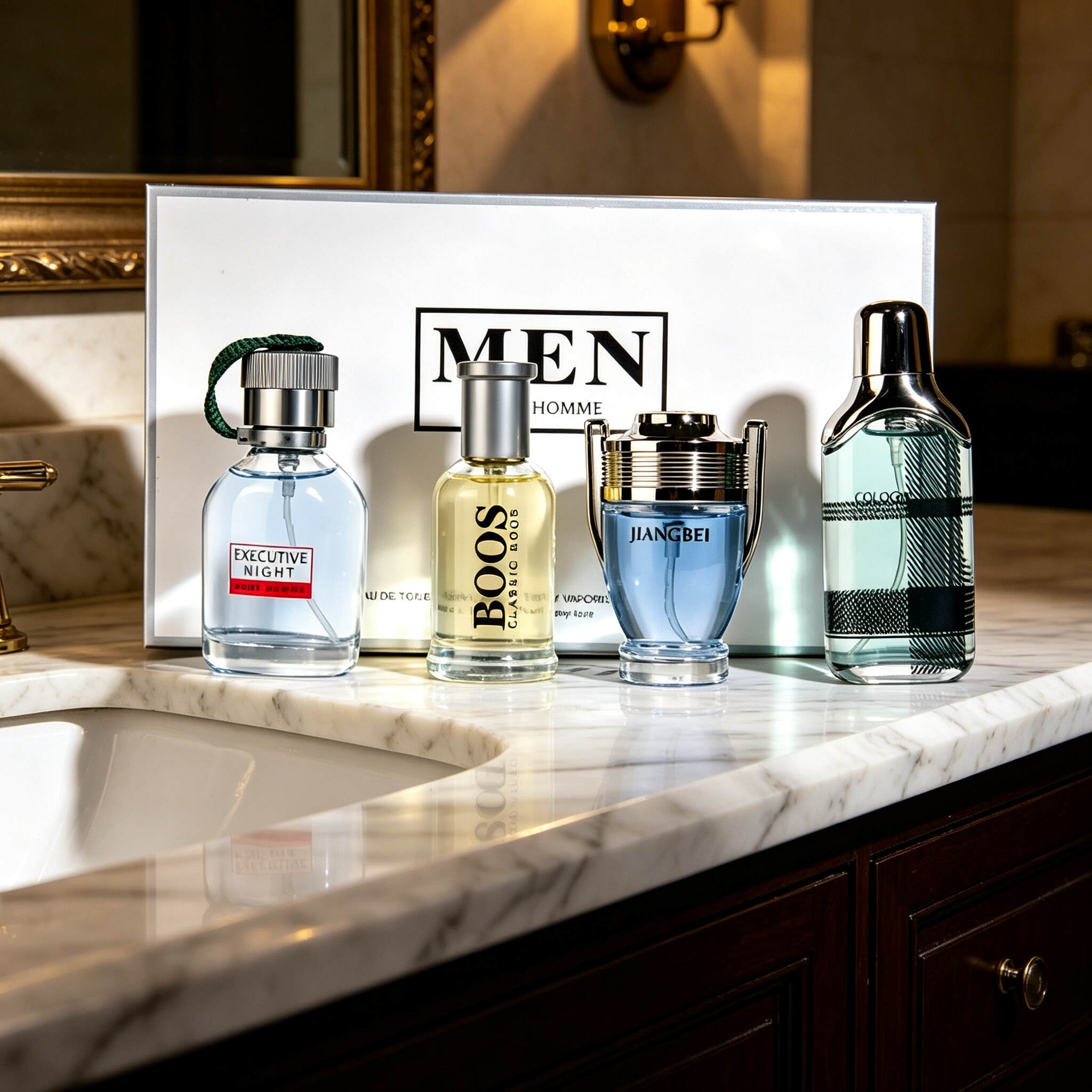 4 Pcs 25ml Refined Gentleman  Men Eau de Toilette Gift Set