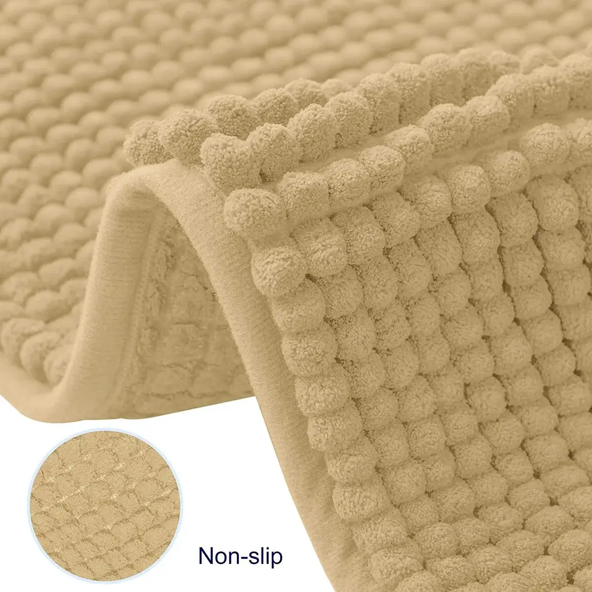 Subrtex Luxury Chenille Bath Rugs Soft Bathroom Mats