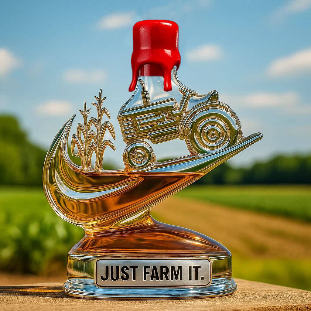 Just Farm It Whisky Bottle