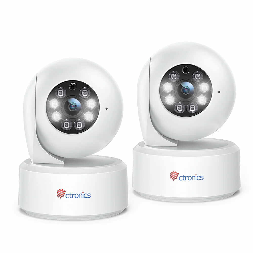 Ctronics 2.5K 4MP Surveillance Camera Indoor & 2.4Ghz WLAN with 20m Color Night Vision