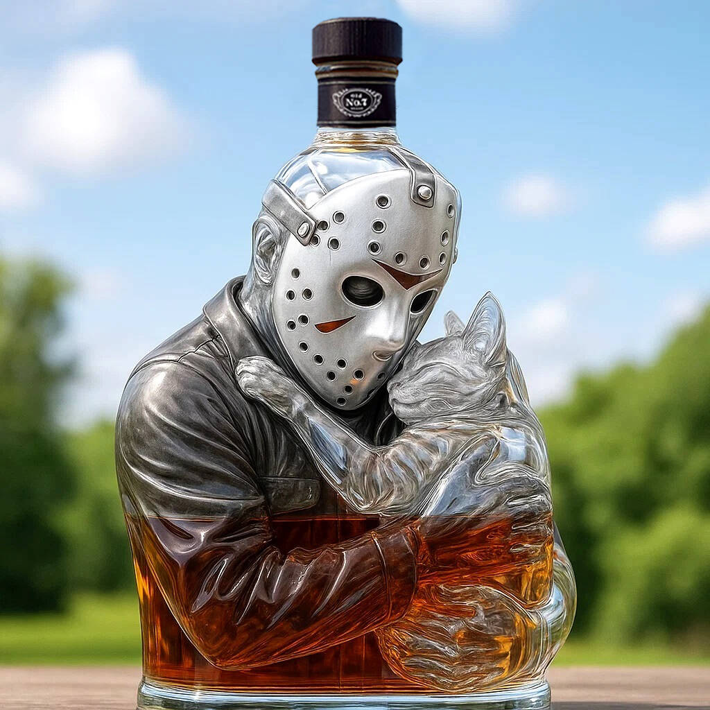Jason Voorhees＆Cat Whiskey bottle