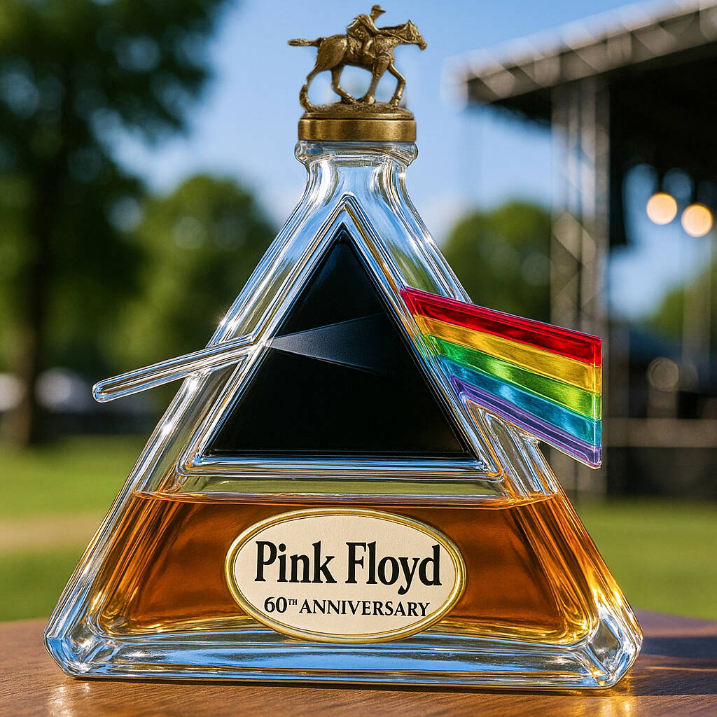 Pink Floyd 60th Anniversary Commemorative Whiskey Bottle