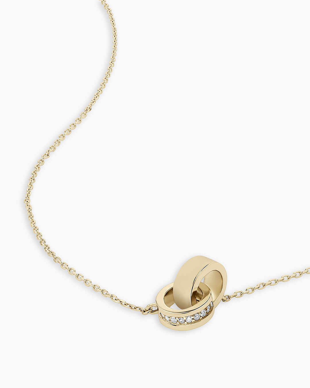 Diamond Bond Interlocking Rose Necklace