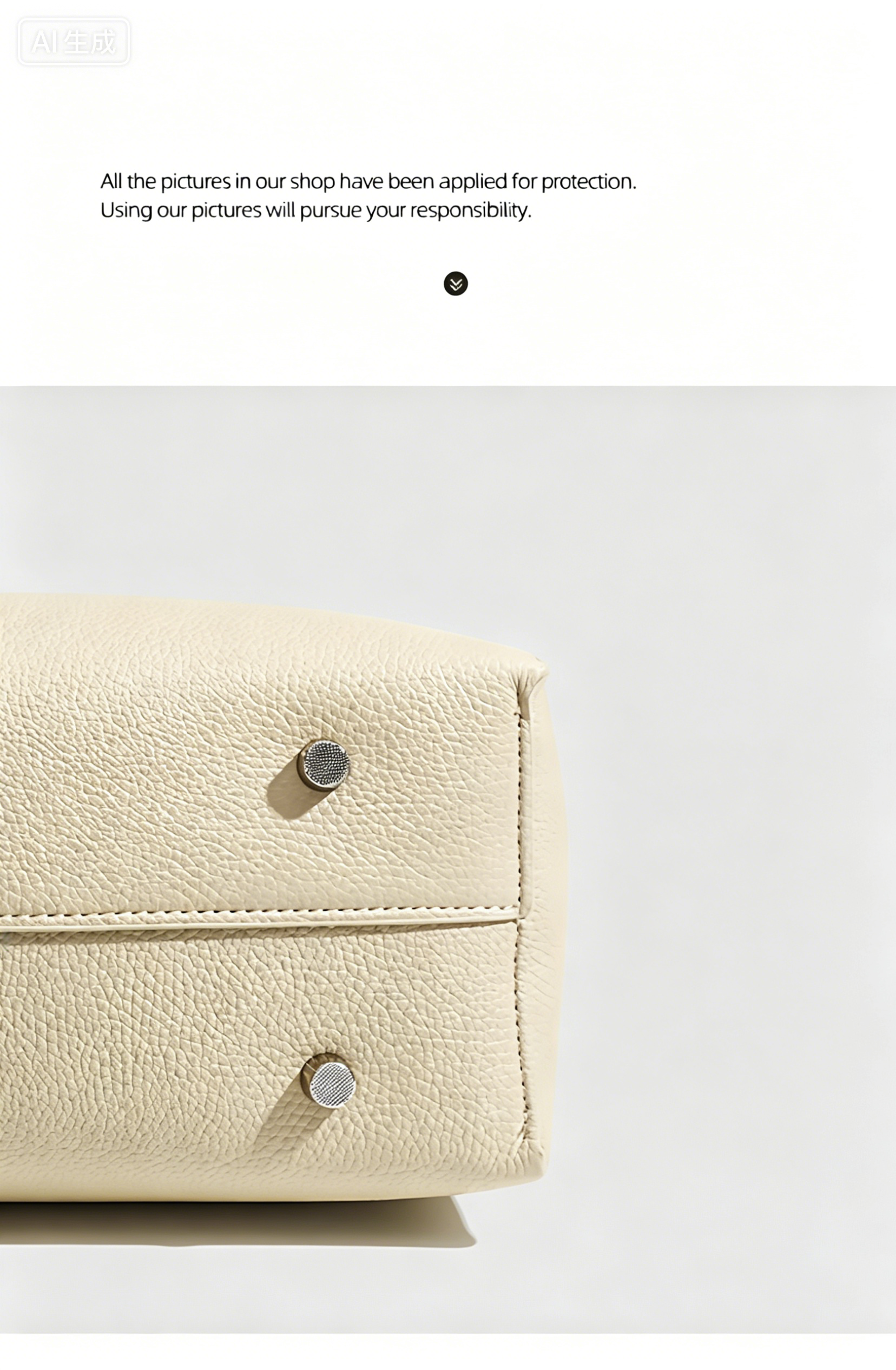 Fashionable womenbang with cowhide and classic design