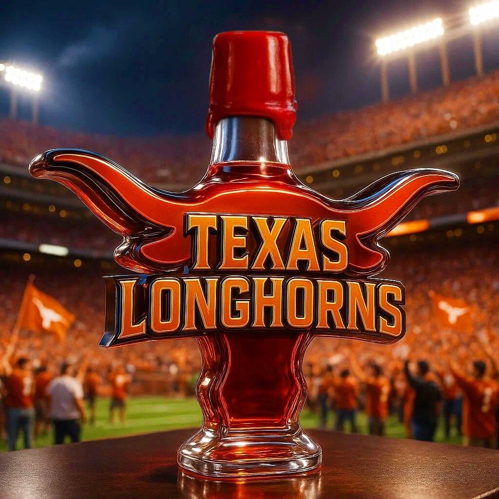Texas Longhorns Whiskey Bottle