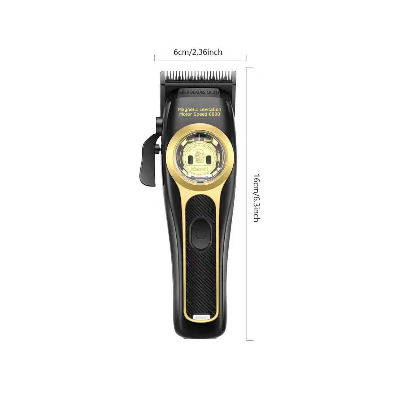 Electric Hair Trimmer Km-2373, USB Charging Carving Hair Clipper with Base, Professional Salon Barber Tool, High Precision Grooming Kit, Suspended Motor
