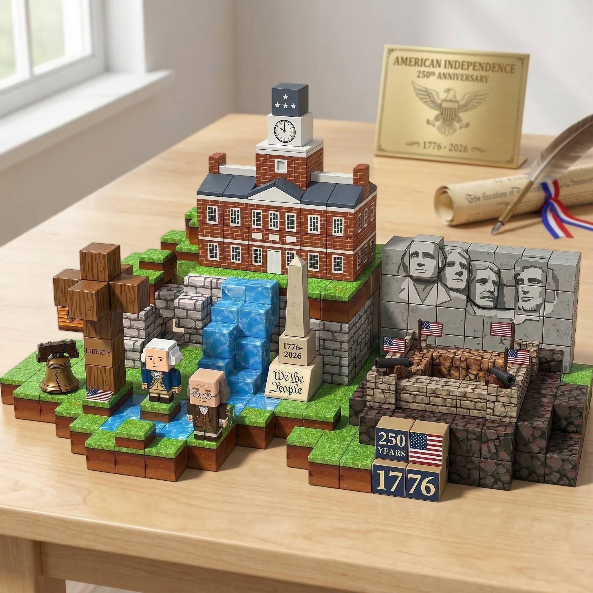 American Independence 250th Anniversary Magnetic Building Blocks