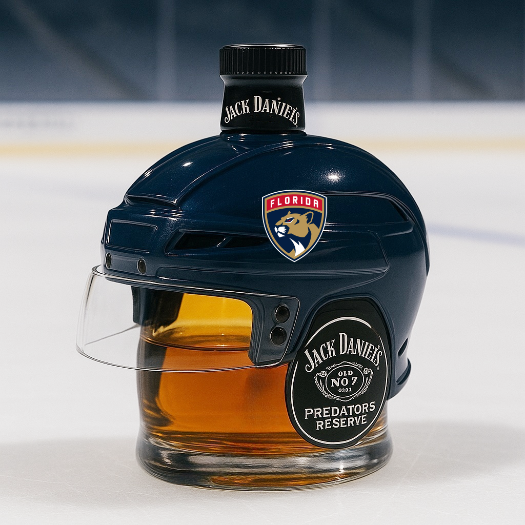 Florida Panthers Helmet Whiskey Bottle
