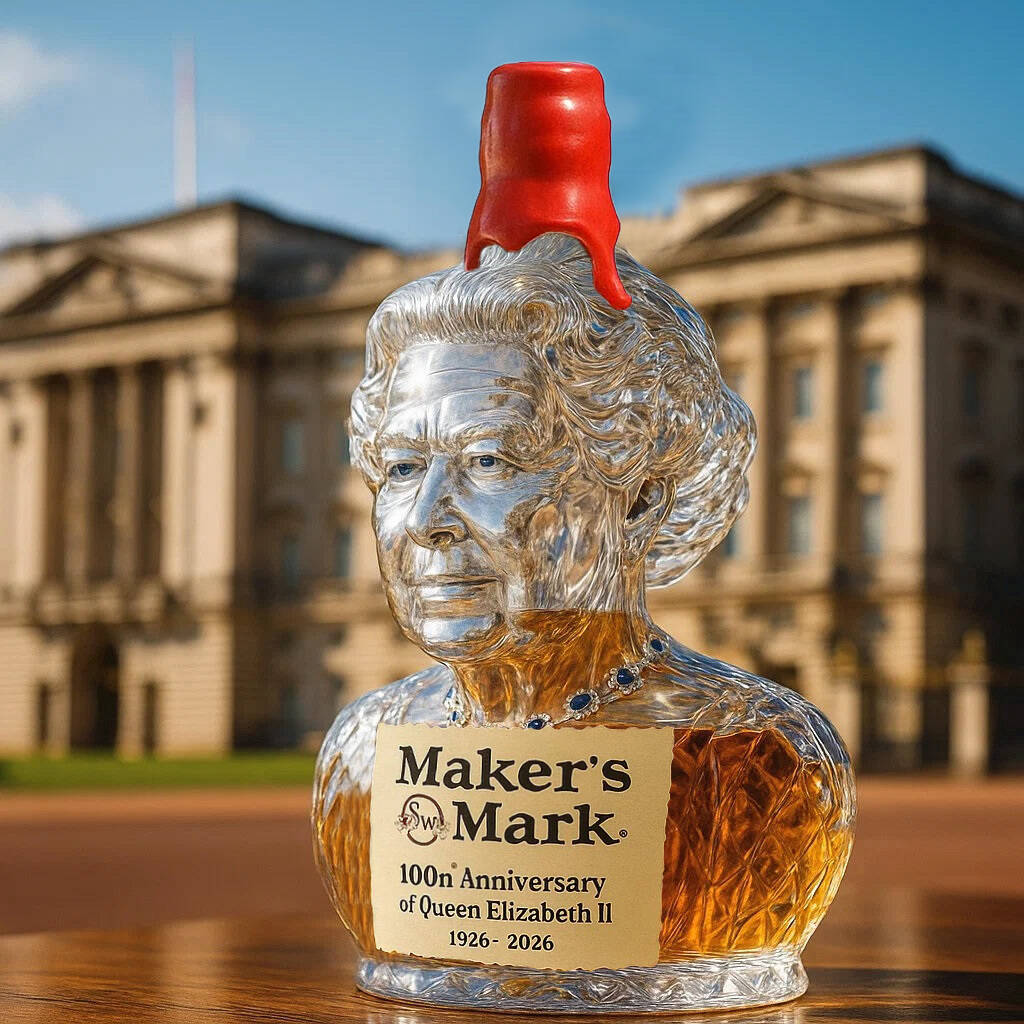 Queen Elizabeth II 100th Anniversary Whisky Bottle