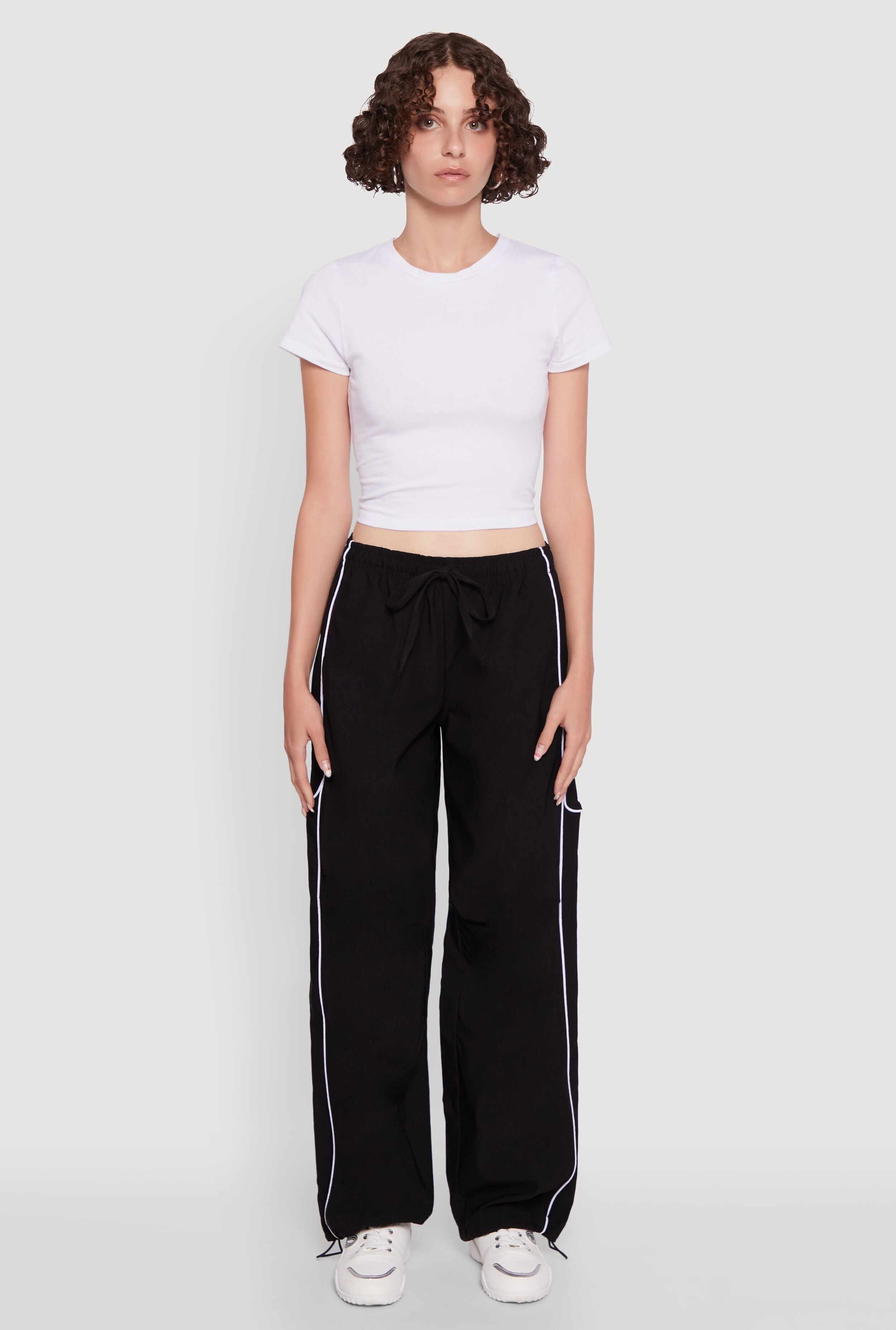 Hyper Stretch Contrast Piping Track Pants
