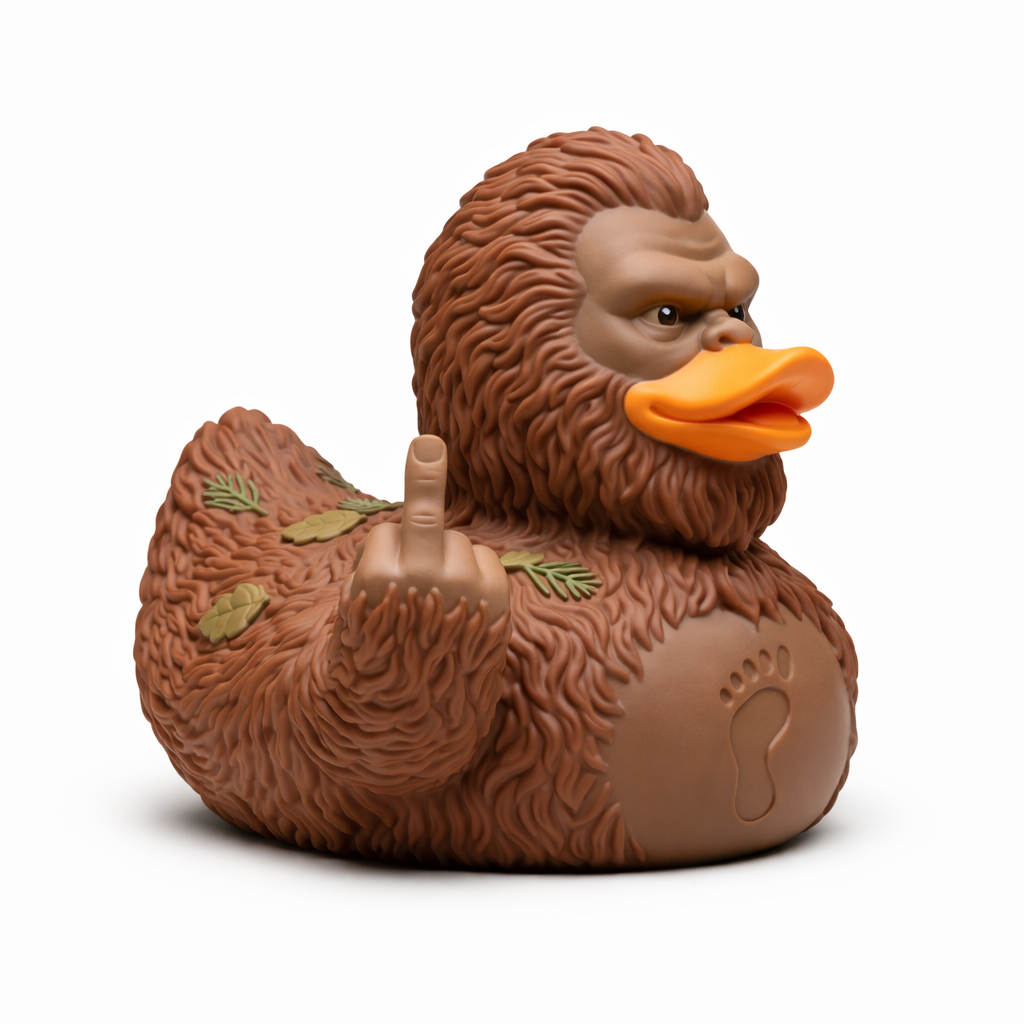 Bigfoot Middle Finger Duck Legendary Sasquatch Collectible