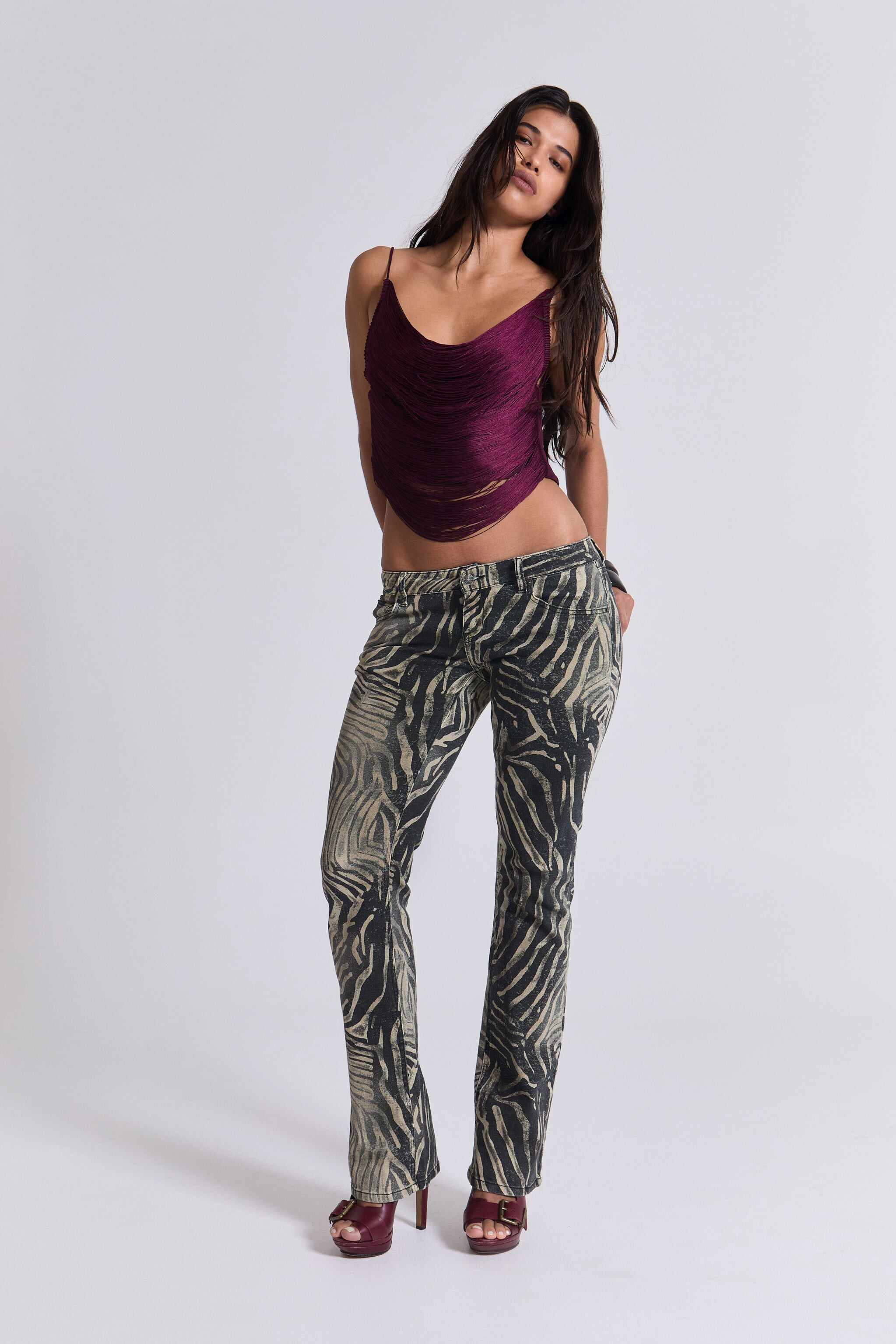 Lavinia Backless Fringe Top