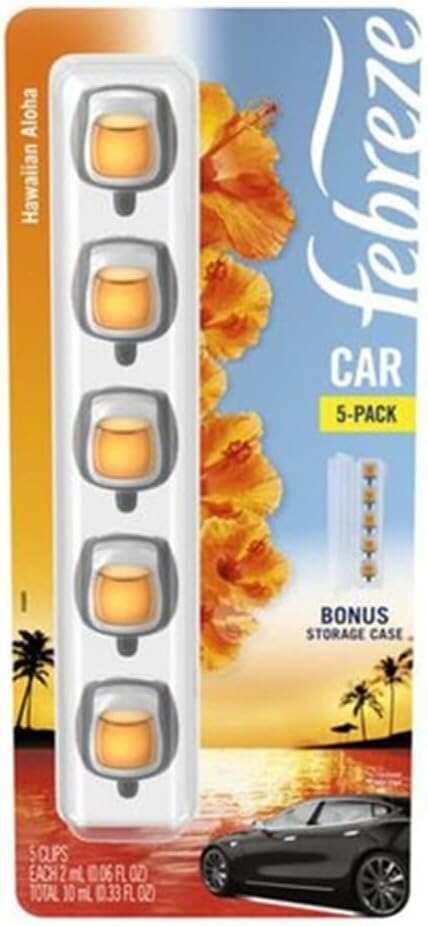 Febreze Car Air Fresheners, New Car Scent, Odor Eliminator for Strong Odors Car Vent Clips (2 Count)