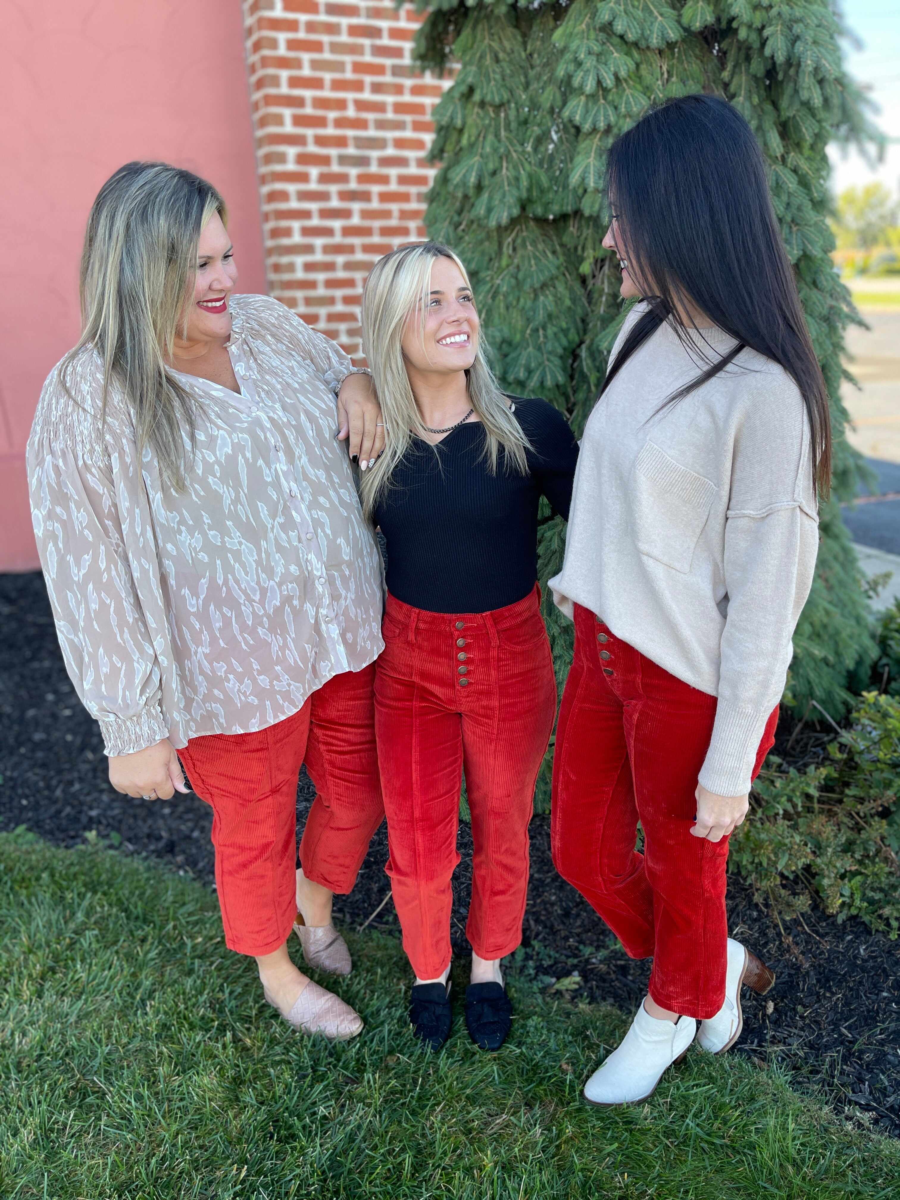Plus/Reg Spice Up Your Life Corduroy Pants