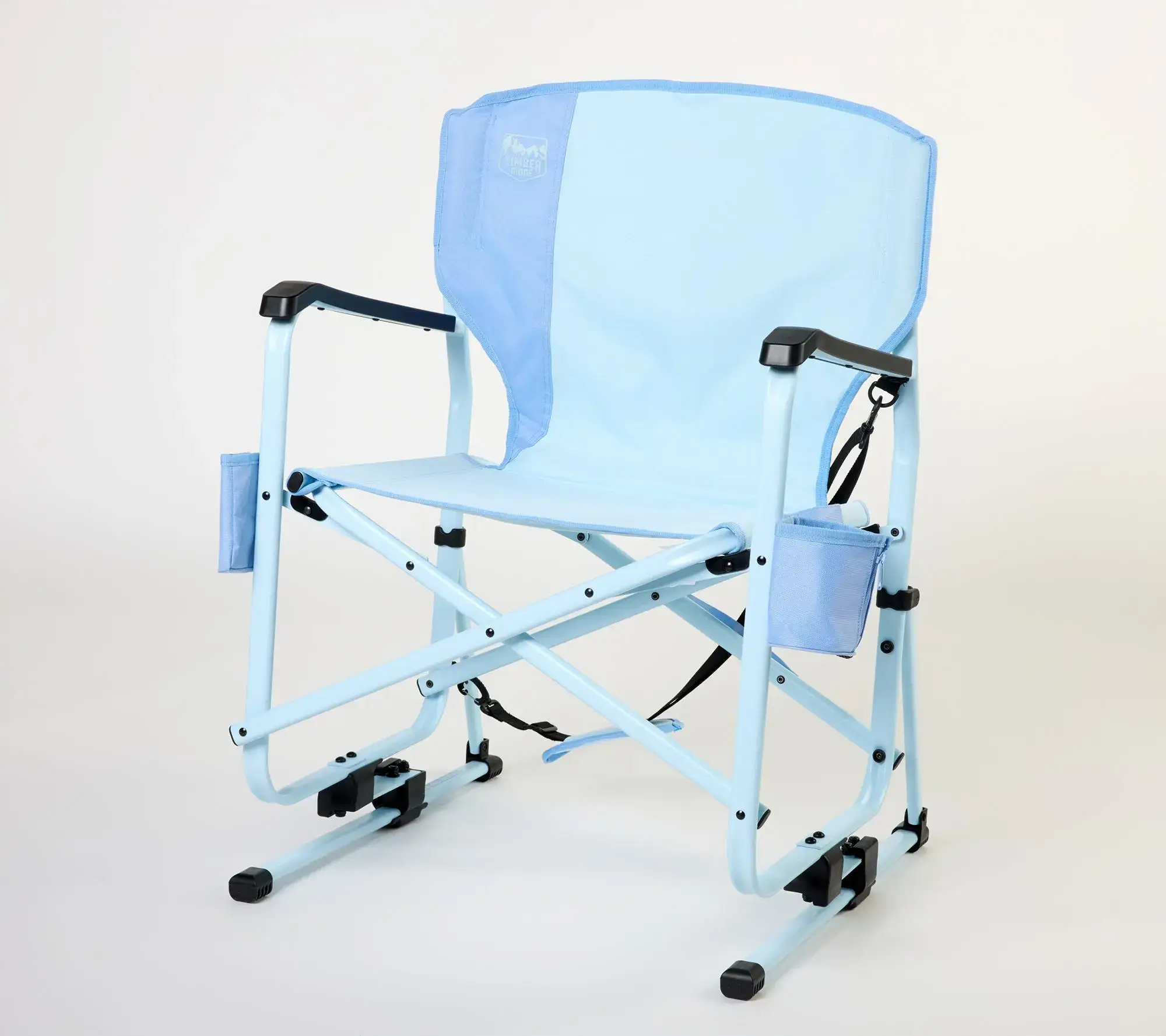 Folding Rocking Camping Chair – Portable Outdoor Rocker with Side Pocket & Carry Bag