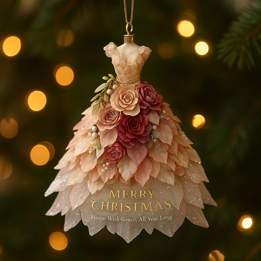 Flower Dress Christmas Ornament