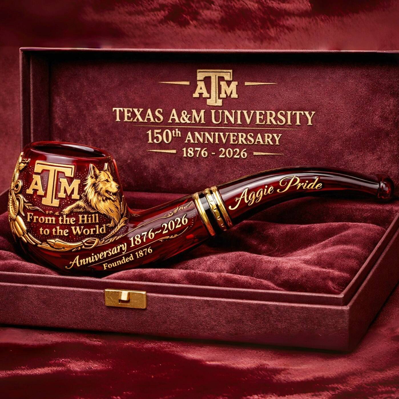 Texas A&M University 150th Anniversary Pipe
